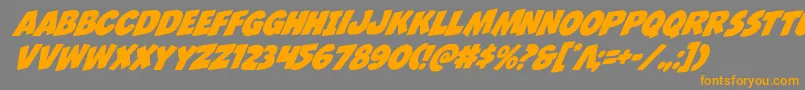 Jcandlestickrotal Font – Orange Fonts on Gray Background