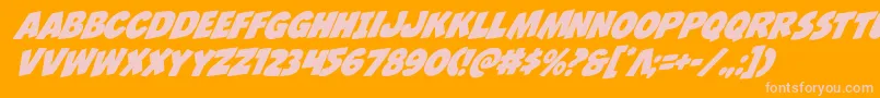Jcandlestickrotal Font – Pink Fonts on Orange Background