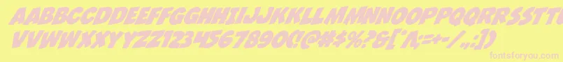 Jcandlestickrotal Font – Pink Fonts on Yellow Background