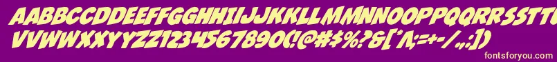 Jcandlestickrotal Font – Yellow Fonts on Purple Background