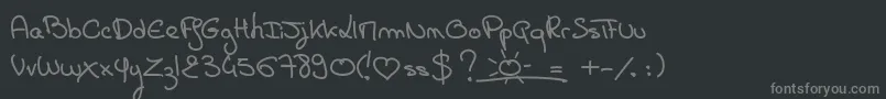Czcionka CartePostale – szare czcionki na czarnym tle