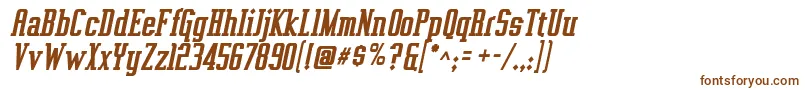 Шрифт Vahika Bolditalic – коричневые шрифты на белом фоне