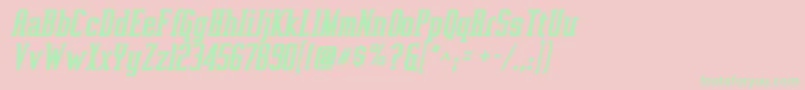 Vahika Bolditalic Font – Green Fonts on Pink Background
