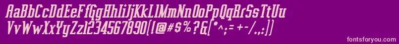 Vahika Bolditalic Font – Pink Fonts on Purple Background
