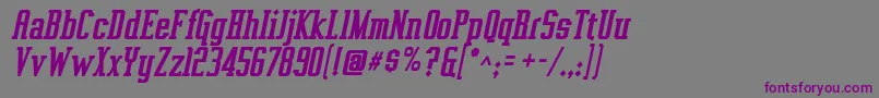 Vahika Bolditalic Font – Purple Fonts on Gray Background