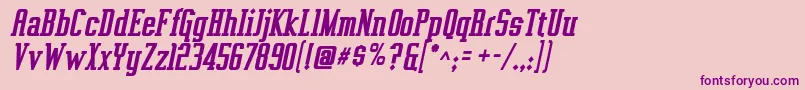 Vahika Bolditalic Font – Purple Fonts on Pink Background