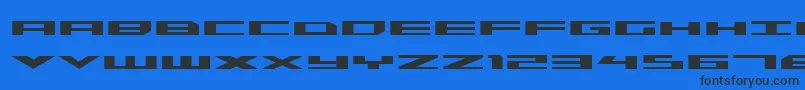 Шрифт Triremeexpbold – чёрные шрифты на синем фоне