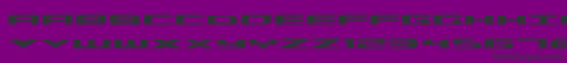 Triremeexpbold-Schriftart – Schwarze Schriften auf violettem Hintergrund
