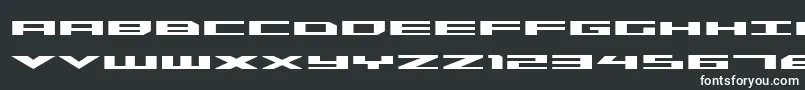 フォントTriremeexpbold – 黒い背景に白い文字