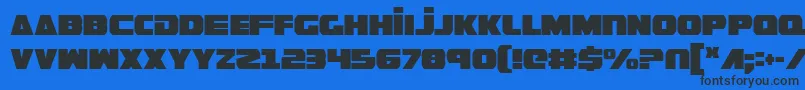 GuardianCondensed Font – Black Fonts on Blue Background