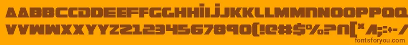 GuardianCondensed Font – Brown Fonts on Orange Background