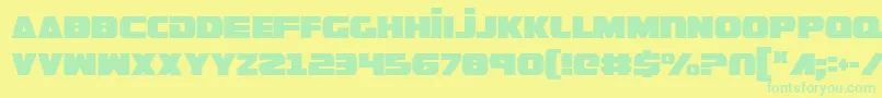 GuardianCondensed Font – Green Fonts on Yellow Background