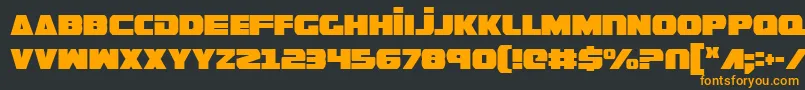 GuardianCondensed Font – Orange Fonts on Black Background