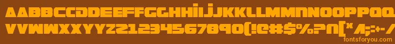 GuardianCondensed Font – Orange Fonts on Brown Background