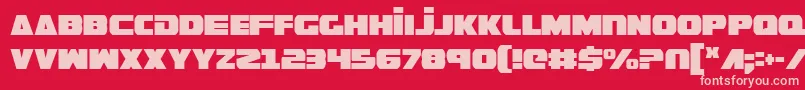 GuardianCondensed Font – Pink Fonts on Red Background