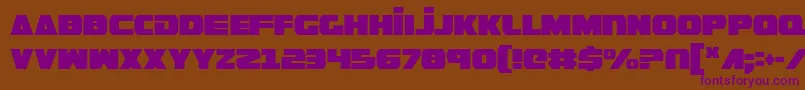 GuardianCondensed Font – Purple Fonts on Brown Background