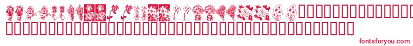 KrBeautifulFlowers Font – Red Fonts