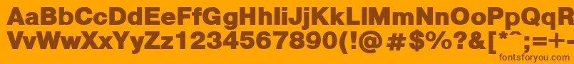 PragmaticaBlack Font – Brown Fonts on Orange Background