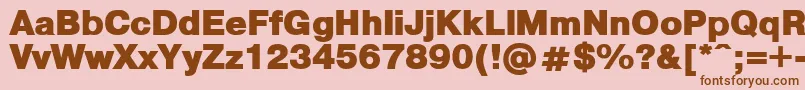 PragmaticaBlack Font – Brown Fonts on Pink Background