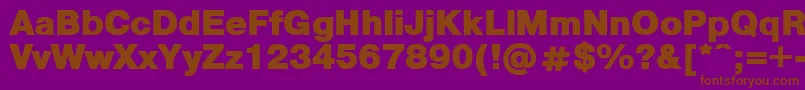 PragmaticaBlack Font – Brown Fonts on Purple Background