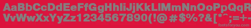 PragmaticaBlack Font – Gray Fonts on Red Background