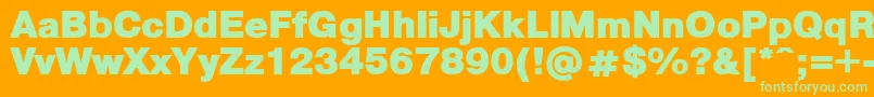PragmaticaBlack Font – Green Fonts on Orange Background