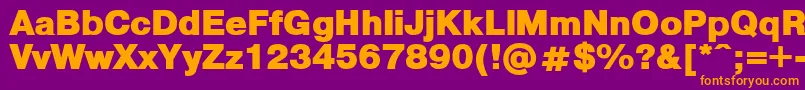 PragmaticaBlack Font – Orange Fonts on Purple Background