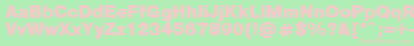 PragmaticaBlack-Schriftart – Rosa Schriften auf grünem Hintergrund