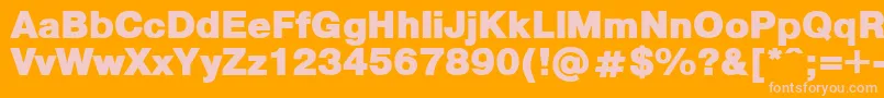 PragmaticaBlack-Schriftart – Rosa Schriften auf orangefarbenem Hintergrund