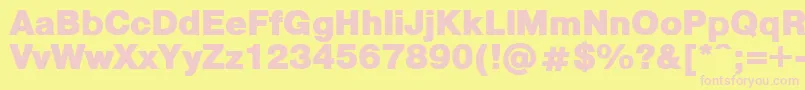 PragmaticaBlack Font – Pink Fonts on Yellow Background