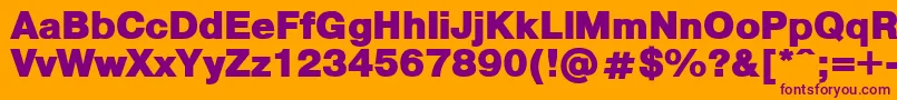 PragmaticaBlack Font – Purple Fonts on Orange Background