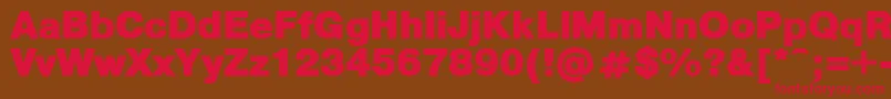 PragmaticaBlack Font – Red Fonts on Brown Background
