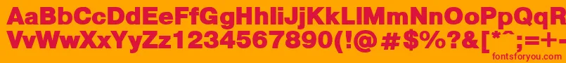 PragmaticaBlack Font – Red Fonts on Orange Background