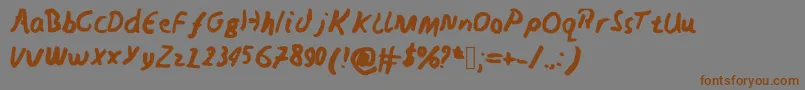 Шрифт Nedswriting – коричневые шрифты на сером фоне