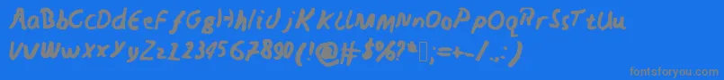 Шрифт Nedswriting – серые шрифты на синем фоне