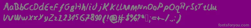Nedswriting Font – Gray Fonts on Purple Background