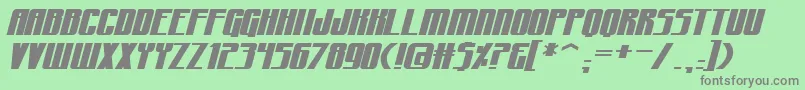 CraterfaceBb Font – Gray Fonts on Green Background