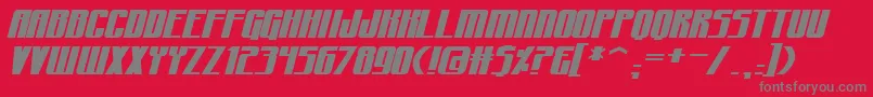 CraterfaceBb Font – Gray Fonts on Red Background