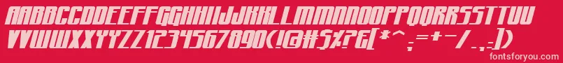 CraterfaceBb Font – Pink Fonts on Red Background