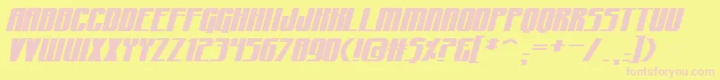 CraterfaceBb Font – Pink Fonts on Yellow Background