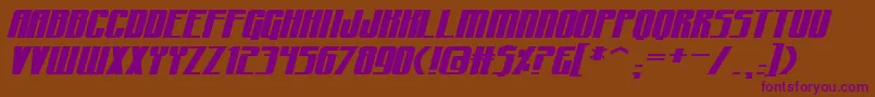 CraterfaceBb Font – Purple Fonts on Brown Background