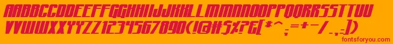 CraterfaceBb Font – Red Fonts on Orange Background