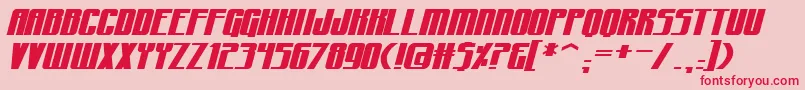 CraterfaceBb Font – Red Fonts on Pink Background