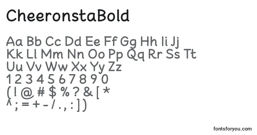Czcionka CheeronstaBold – alfabet, cyfry, specjalne znaki
