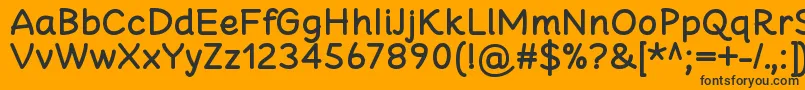 CheeronstaBold Font – Black Fonts on Orange Background