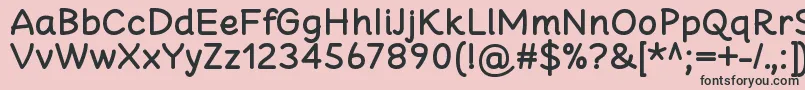 フォントCheeronstaBold – ピンクの背景に黒い文字