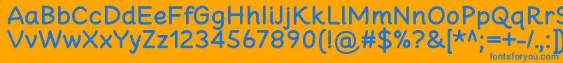 CheeronstaBold Font – Blue Fonts on Orange Background