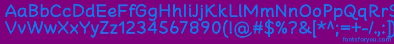 フォントCheeronstaBold – 紫色の背景に青い文字
