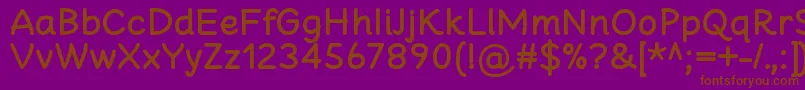 CheeronstaBold-Schriftart – Braune Schriften auf violettem Hintergrund