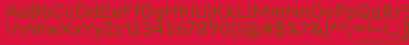 CheeronstaBold-fontti – ruskeat fontit punaisella taustalla